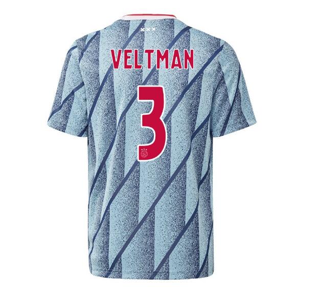 Ajax Away Kit Soccer Jersey joel veltman #3 2020/21